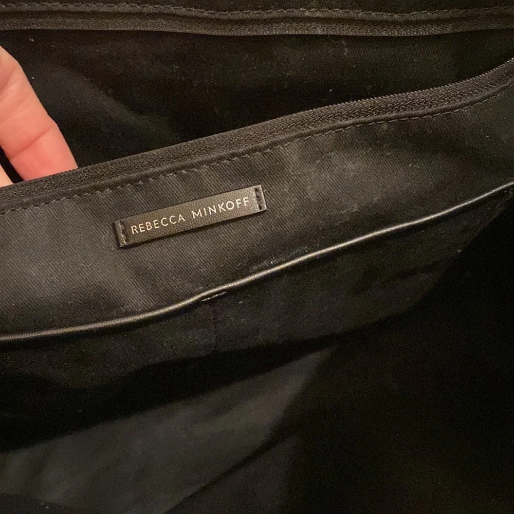 Rebecca Mincoff Black Leather Tote Bag